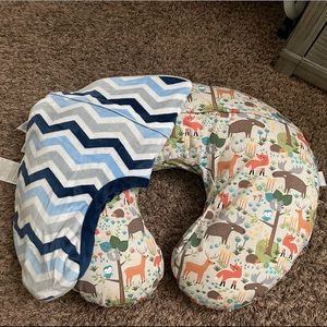 Boppy feeding pillow with two covers